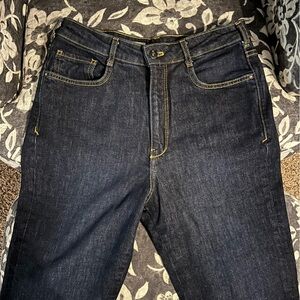 High rise, dark wash Pilcro flare jeans